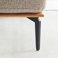 ECKSOFA  in Flachgewebe Hellbraun  314/176 cm  - Hellbraun/Schwarz, Natur, Holz/Textil (314/176cm) - Valnatura