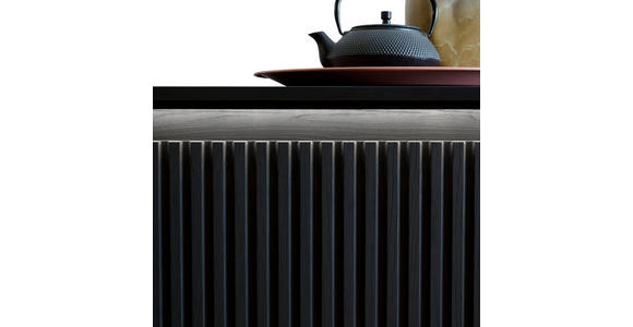 SIDEBOARD Schwarz 166/82/40 cm - Schwarz, Trend, Holzwerkstoff/Metall (166/82/40cm) - Hom`in