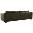 BIGSOFA Flachgewebe Olivgrün  - Beige/Olivgrün, KONVENTIONELL, Holz/Textil (287/69/108cm) - Cantus