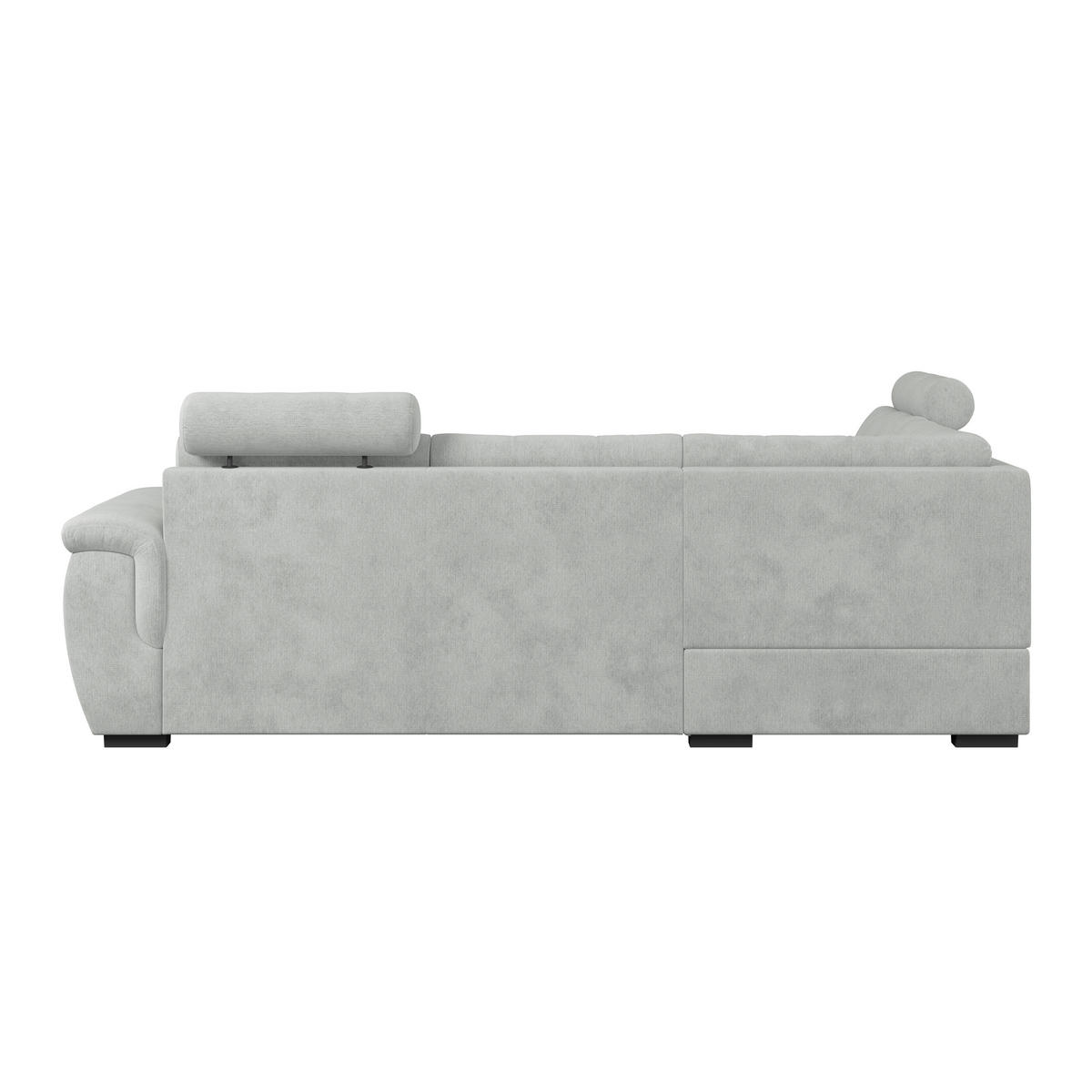 ECKSOFA  Mikrofaser, Struktur Grauweiss  - Schwarz/Grauweiss, Konventionell, Kunststoff/Textil (183/251cm) - MID.YOU