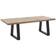 ESSTISCH in Holz, Metall 220/100/76 cm  - Wildeiche/Anthrazit, Design, Holz/Metall (220/100/76cm) - Waldwelt