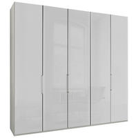 DREHTÜRENSCHRANK 250/236/58 cm 5-türig Weiß  - Chromfarben/Weiß, KONVENTIONELL, Glas/Holzwerkstoff (250/236/58cm) - Dieter Knoll