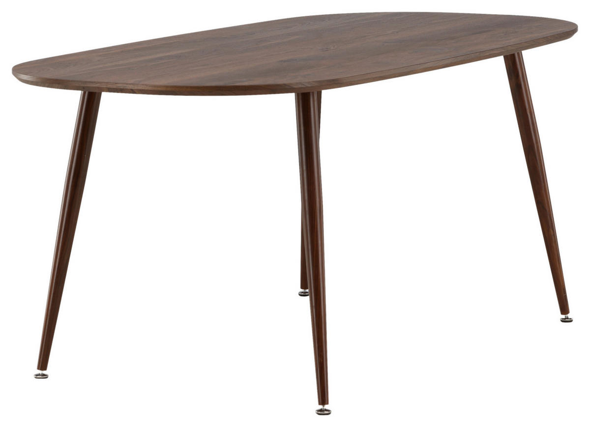 MATBORD i metall, trämaterial 180/90/75 cm   - mörkbrun, Design, metall/trämaterial (180/90/75cm) - Livetastic