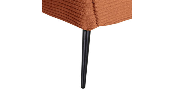 HOCKER Cord Kupferfarben  - Schwarz/Kupferfarben, Design, Textil/Metall (60/49/53cm) - Landscape
