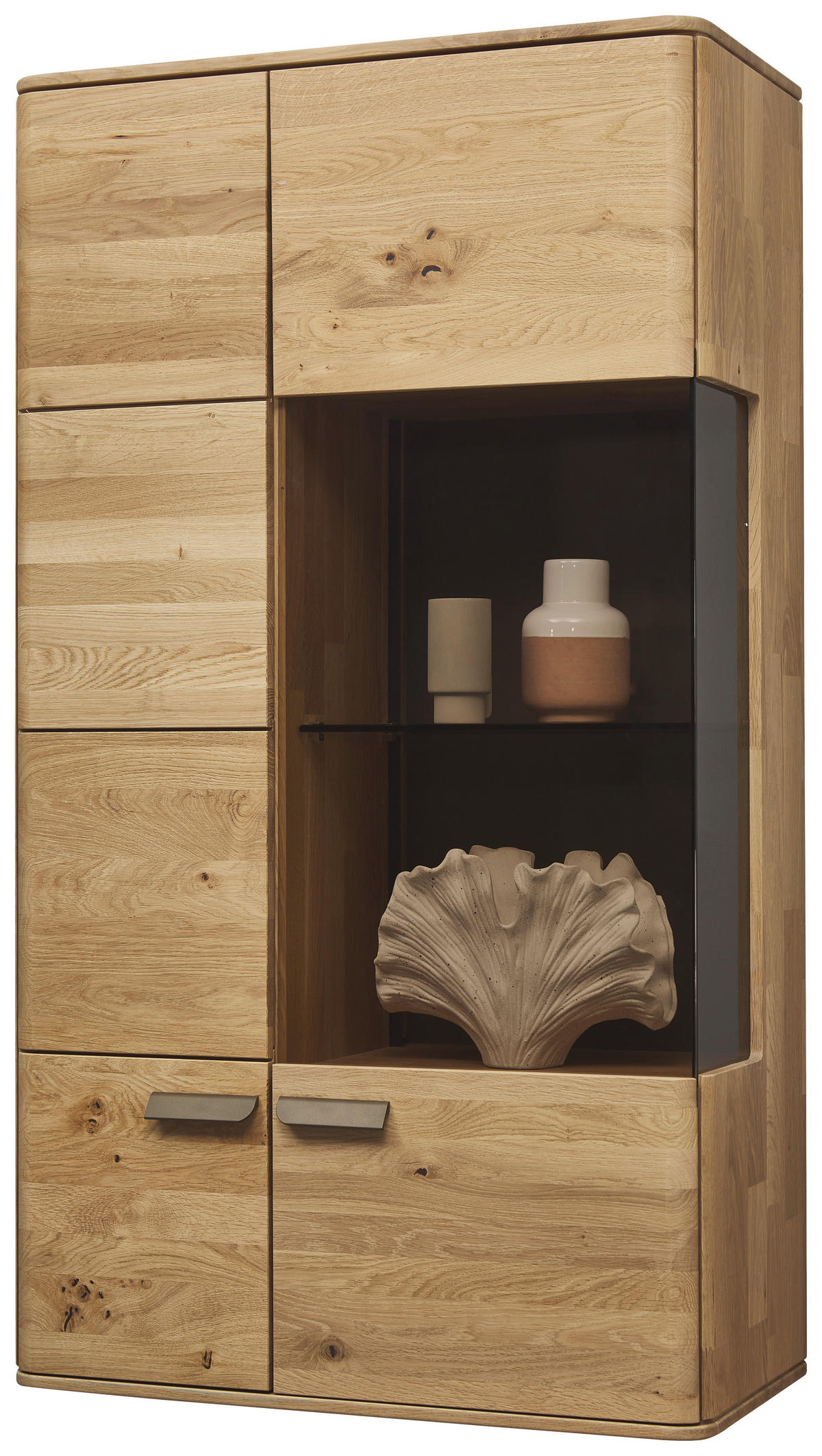 HÄNGEVITRINE in Wildeiche   - Wildeiche/Bronzefarben, Natur, Glas/Holz (76,9/137,8/37,1cm) - Valnatura