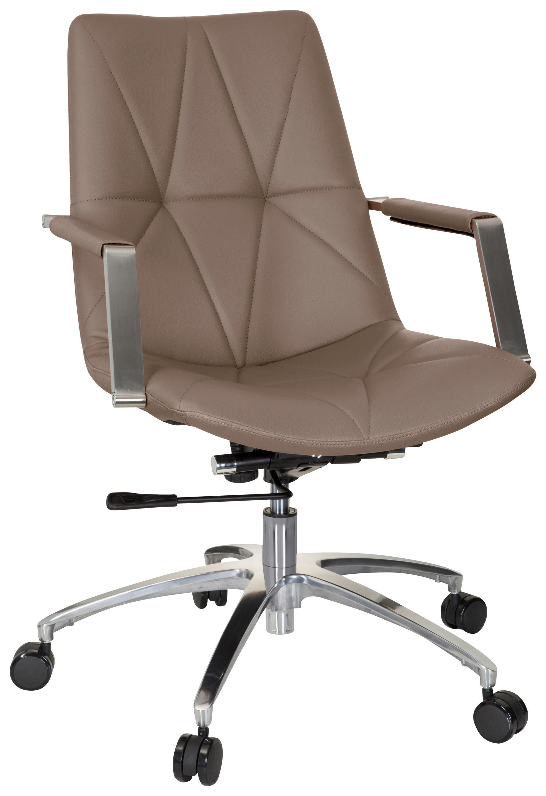 DREHSTUHL Lederlook Cappuccino  - Cappuccino, MODERN, Kunststoff/Textil (56/101/73cm) - MID.YOU