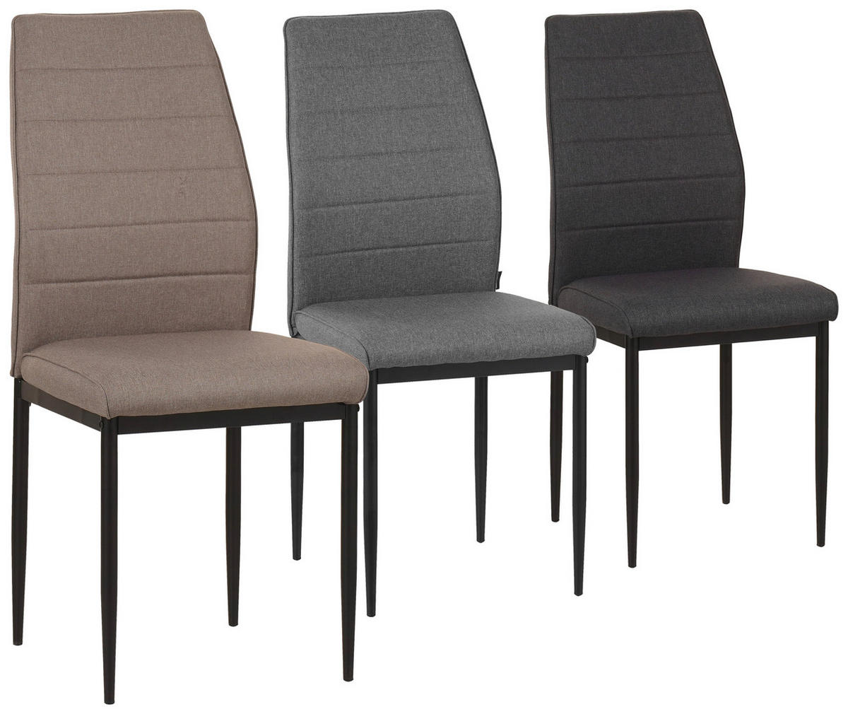 STOLIČKA, 43,5/96/58 cm - čierna/taupe, Modern, kov/textil (43,5/96/58cm) - Carryhome