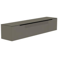 LOWBOARD  210/41/45 cm  Beimöbel erhältlich, hängend, Abdeckplatte aus Glas  - Schwarz/Grau, Design, Glas/Holzwerkstoff (210/41/45cm) - Moderano