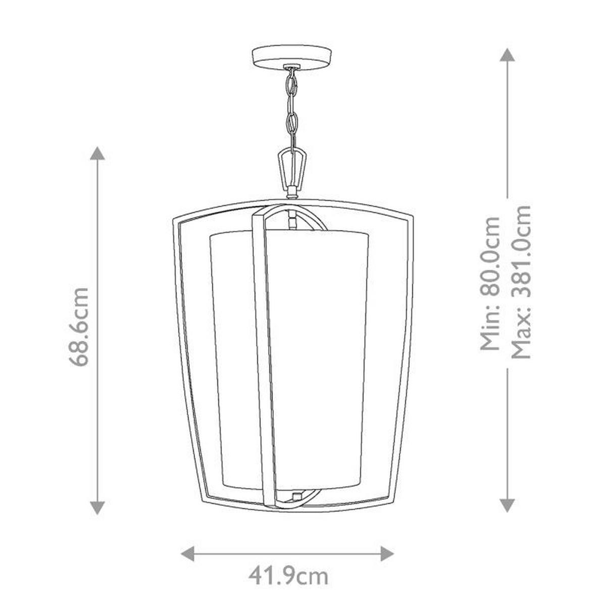 ZÁVĚSNÉ SVÍTIDLO, 41.9/80 cm  - barvy niklu, Konvenční, kov/textil (41.9/80cm) - Elstead Lighting