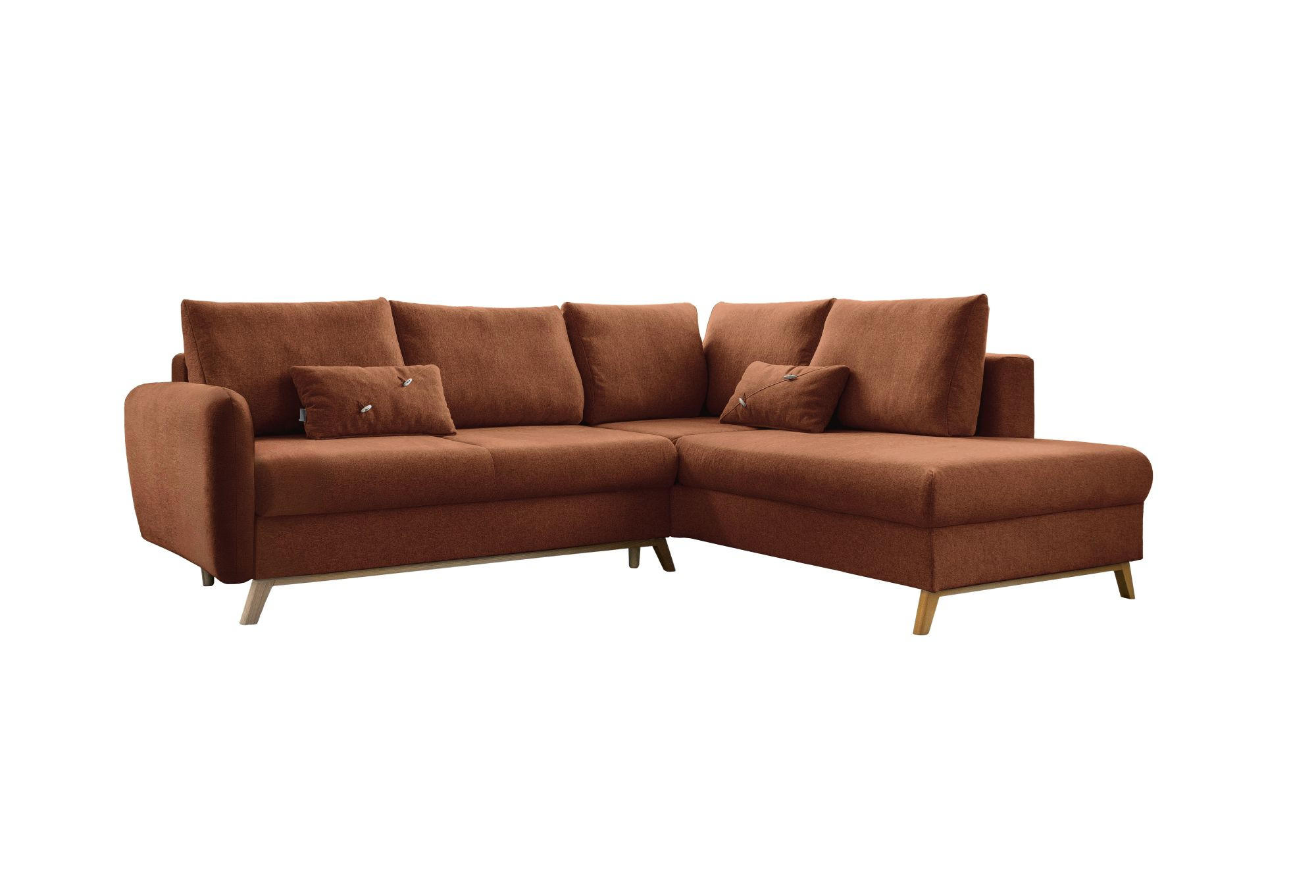 Mid.you Ecksofa Terracotta 242x202 cm