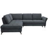 ECKSOFA Dunkelgrau Bouclé  - Dunkelgrau/Schwarz, Natur, Textil/Metall (233/288cm) - Valnatura