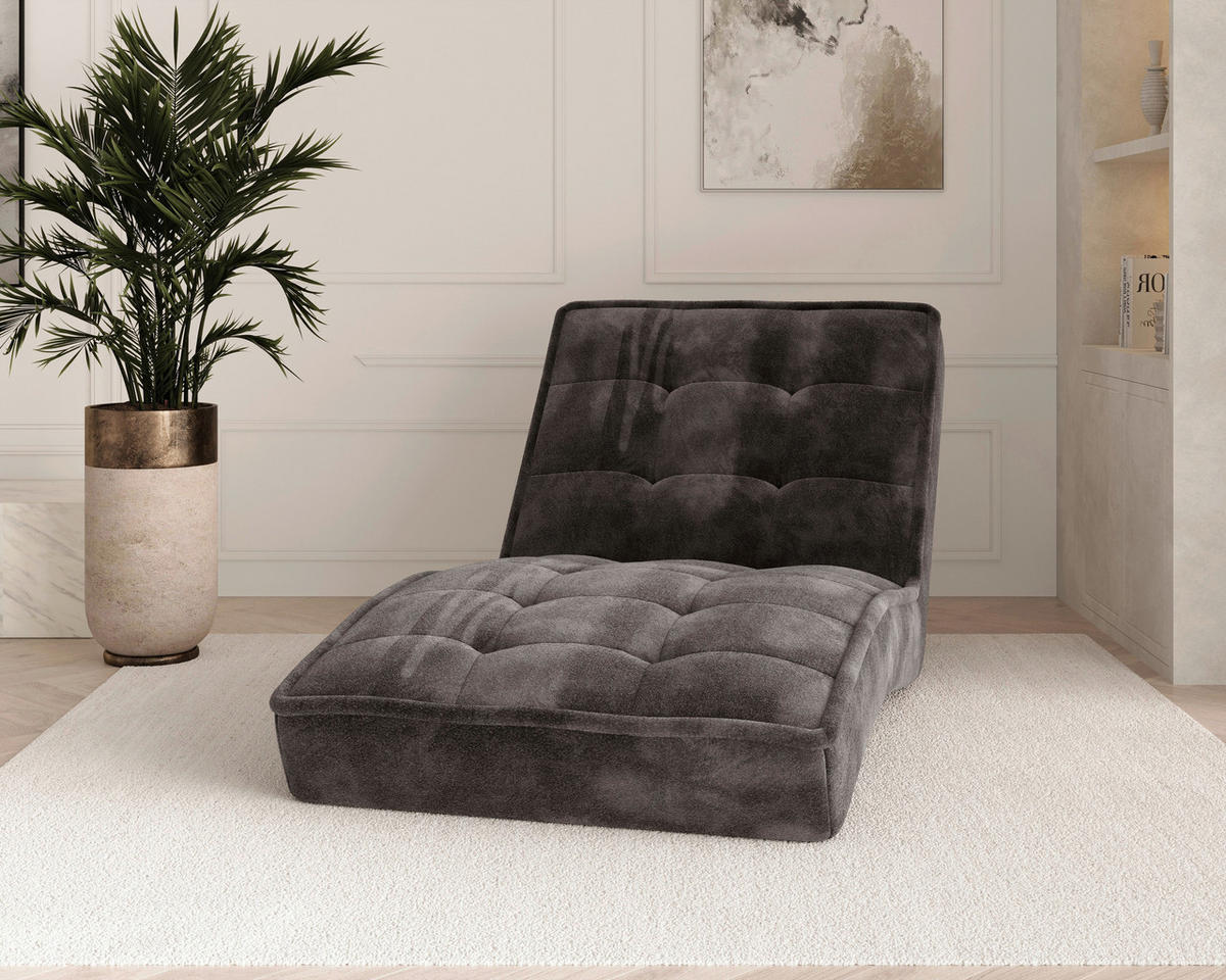 RELAXLIEGE Chenille Dunkelbraun  - Dunkelbraun/Schwarz, MODERN, Kunststoff/Textil (73/79/170cm) - Milino