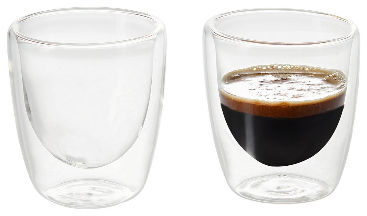 ESPRESSOGLAS DUO  - Transparent, Design, Glas (6,30/7,10/6,30cm) - Leonardo