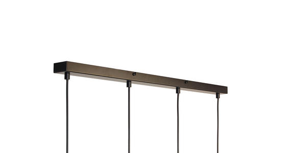 HÄNGELEUCHTE 80,5/10/150 cm - Graubraun, Trend, Glas/Metall (80,5/10/150cm) - Novel