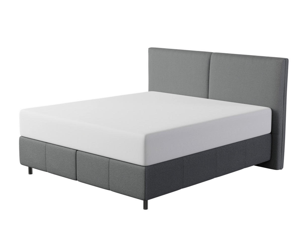 BOXSPRING KREVET 180/200 cm     crna  - crna/boje aluminija, Design, tekstil/metal (180/200cm) - Dieter Knoll