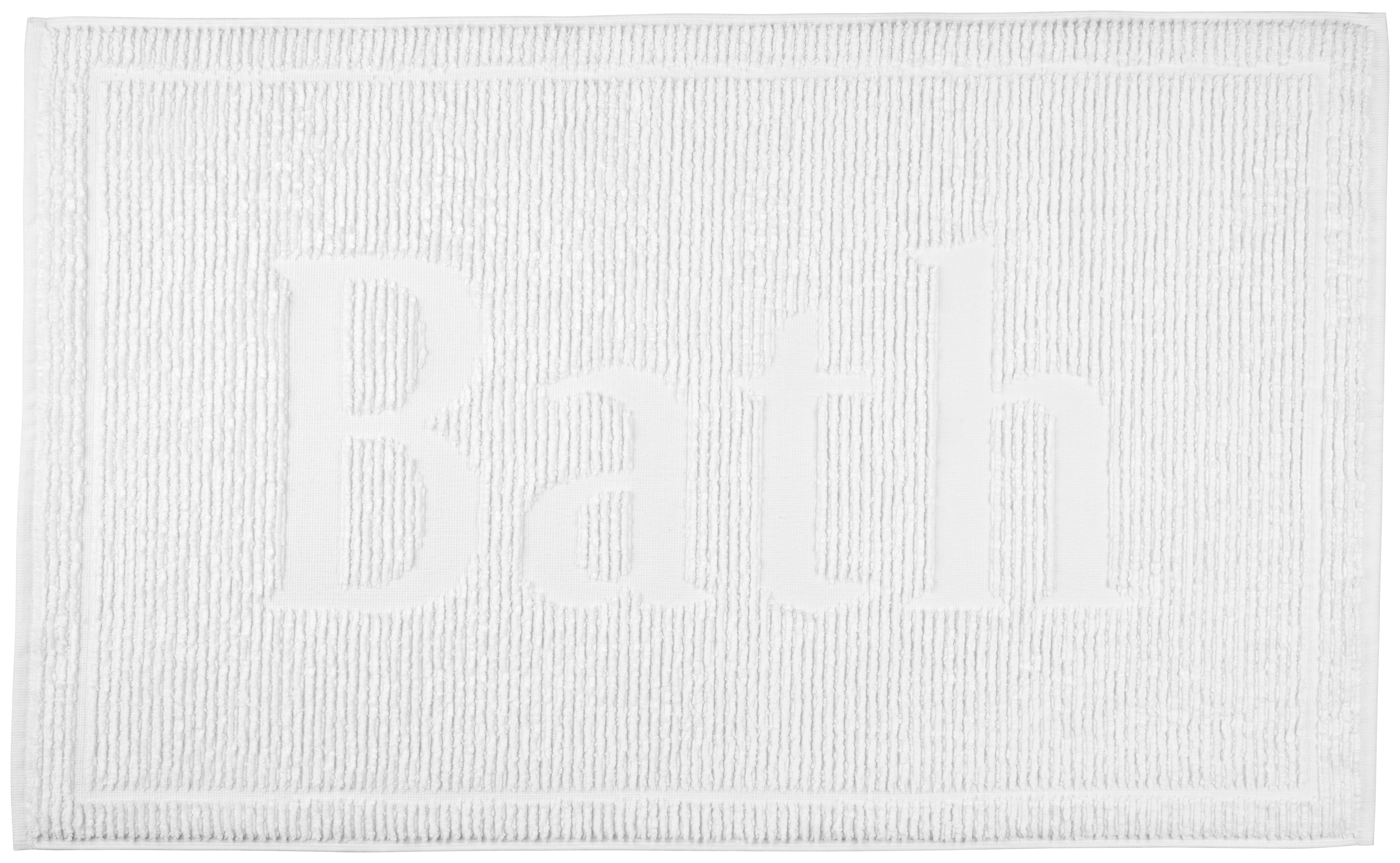 BADEMATTE Bonita 50/80 cm  - Weiß, Design, Textil (50/80cm) - Bio:Vio