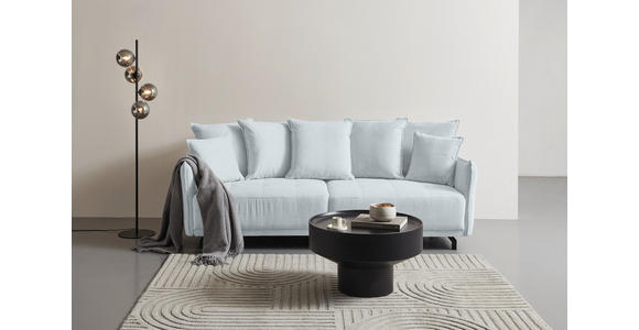 BIGSOFA in Cord Grau - Schwarz/Grau, Design, Textil/Metall (226/91/103cm) - Carryhome