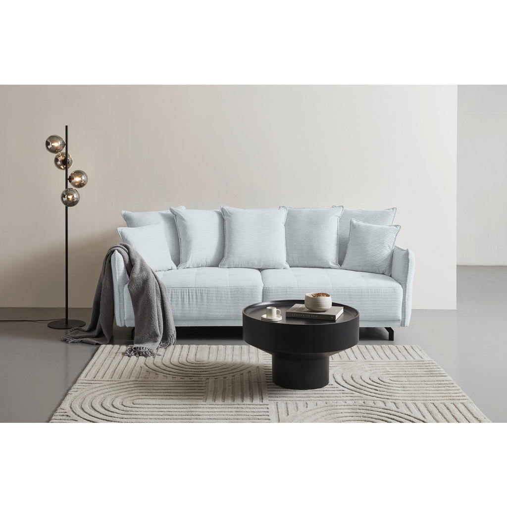 Thumbnail - Carryhome Bigsofa, Grau, Textil, 3-Sitzer, Füllung: Silikon,Silikon, 226x91x103 cm, Stoffauswahl, Rücken echt, Wohnzimme...
