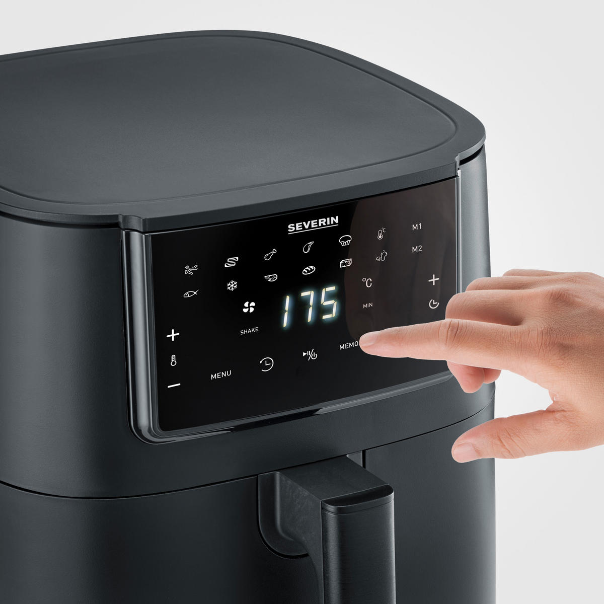 HEIßLUFTFRITTEUSE 7 l  - Schwarz, Trend, Kunststoff (29/31/38,7cm)