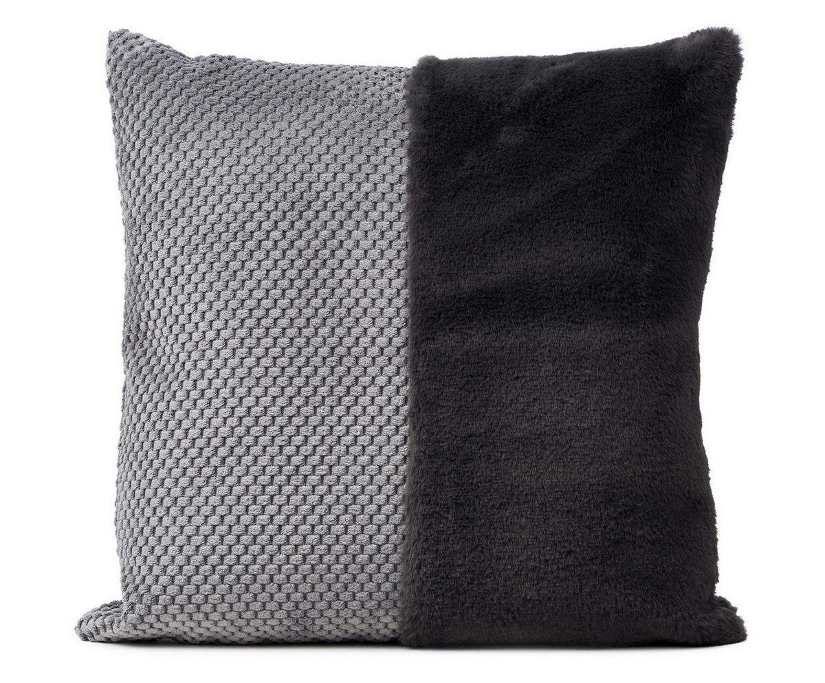 DEKORAČNÍ POLŠTÁŘ 50/50 cm - antracitová, Basics, textil (50/50cm) - Novel