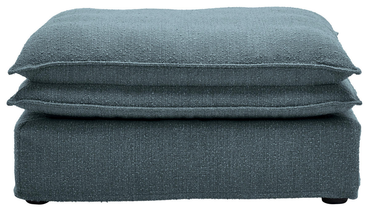 HOCKER in Textil Blau  - Blau/Schwarz, Trend, Kunststoff/Textil (90/46/105cm) - Livetastic