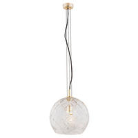 HÄNGELEUCHTE 30/179 cm  - Transparent/Messingfarben, LIFESTYLE, Glas/Metall (30/179cm)