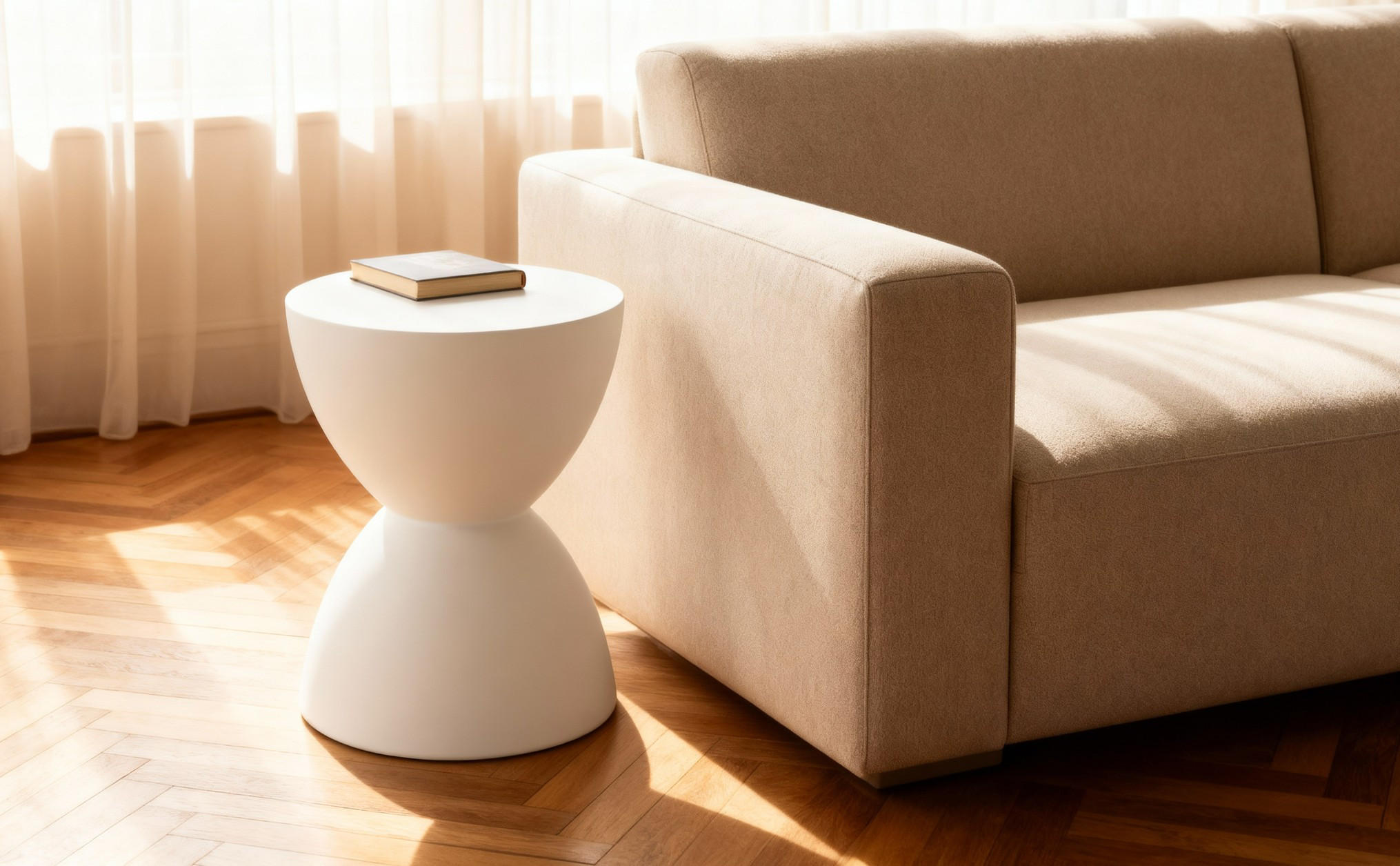 COUCHTISCH 32/32/40 cm Beige  - Beige, Design, Stein (32/32/40cm) - MID.YOU