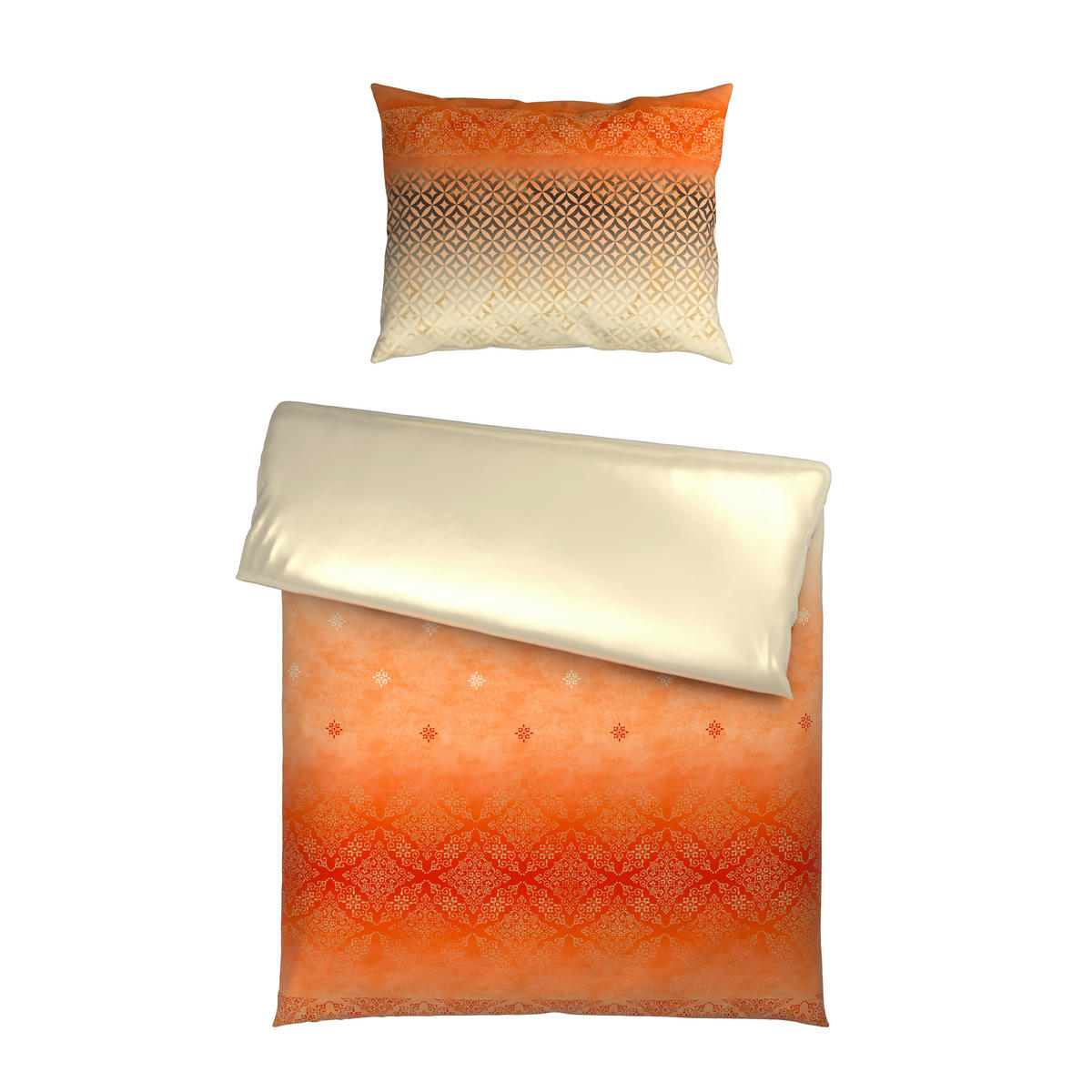 OBOJSTRANNÁ POSTEĽNÁ BIELIZEŇ, satén, terakotová, 140/200 cm - terakotová, textil (140/200cm) - Esposa