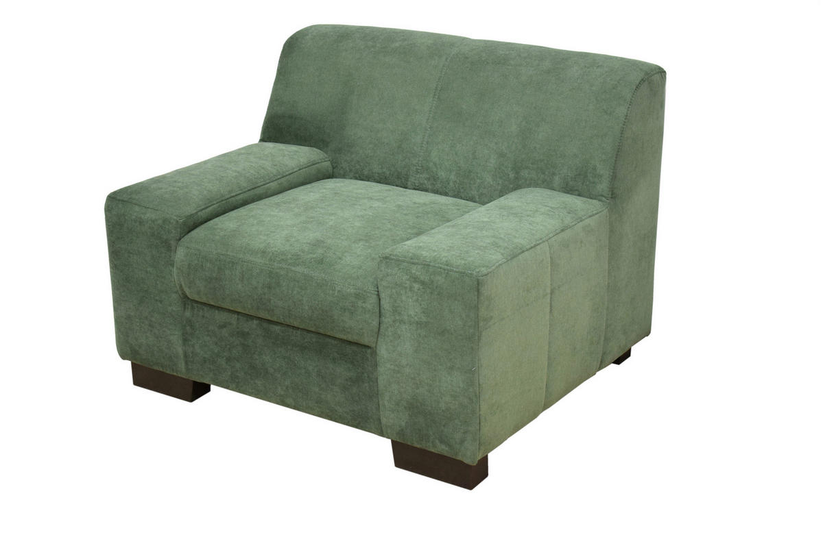 SESSEL Mikrofaser Grün    - Wengefarben/Grün, Design, Holz/Textil (101/74/85cm) - MID.YOU