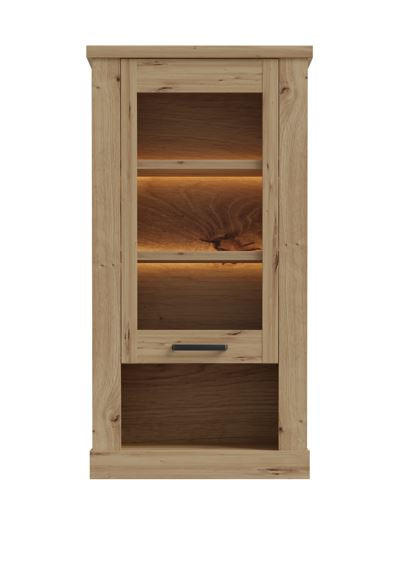 Vitrină Suspendată, culoare lemn stejar