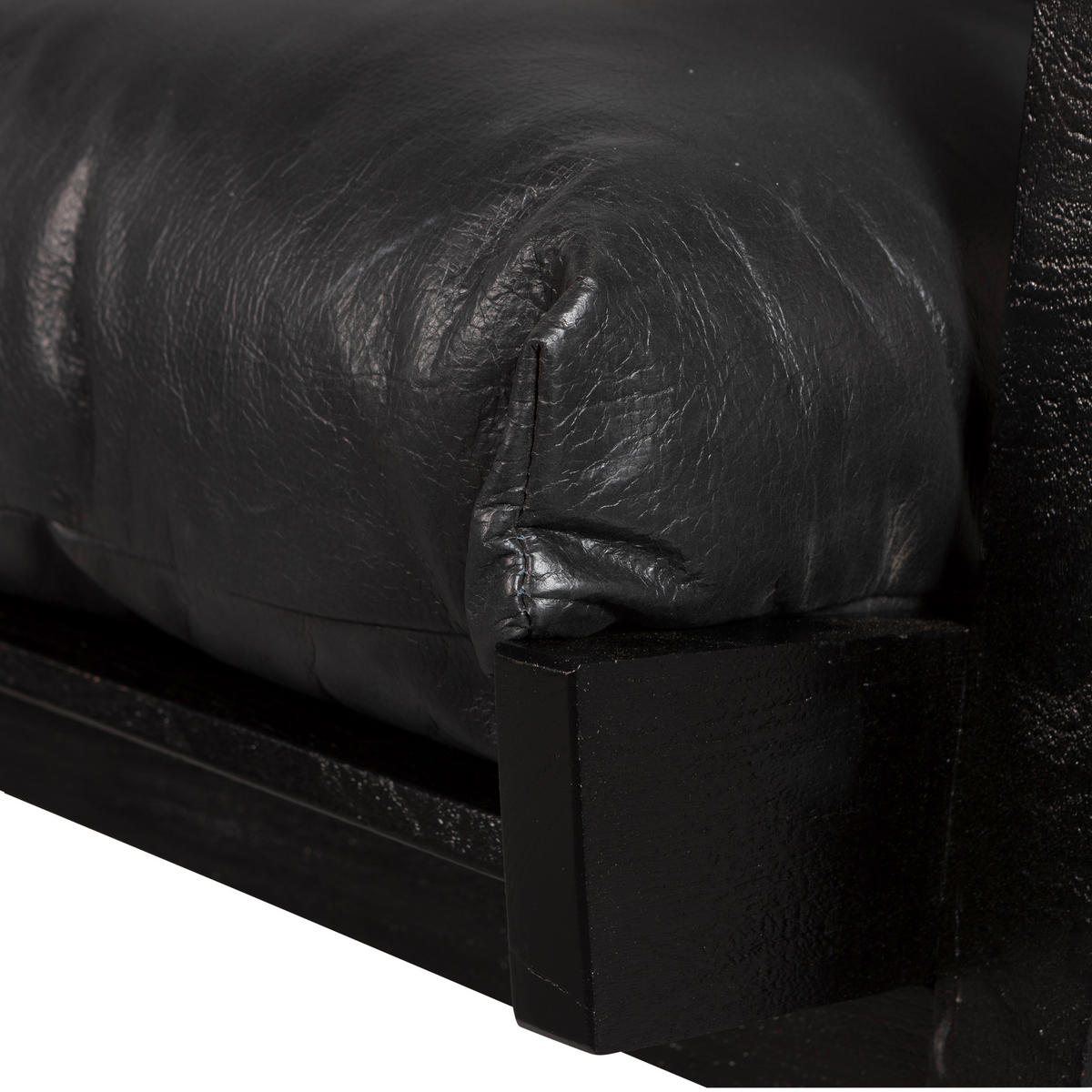 SESSEL in Schwarz  - Schwarz, Design, Leder/Holz (71/86/71cm) - Livetastic
