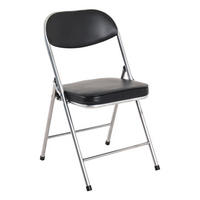 KLAPPSESSEL Schwarz, Alufarben  - Schwarz/Alufarben, MODERN, Textil/Metall (47/79/53cm)