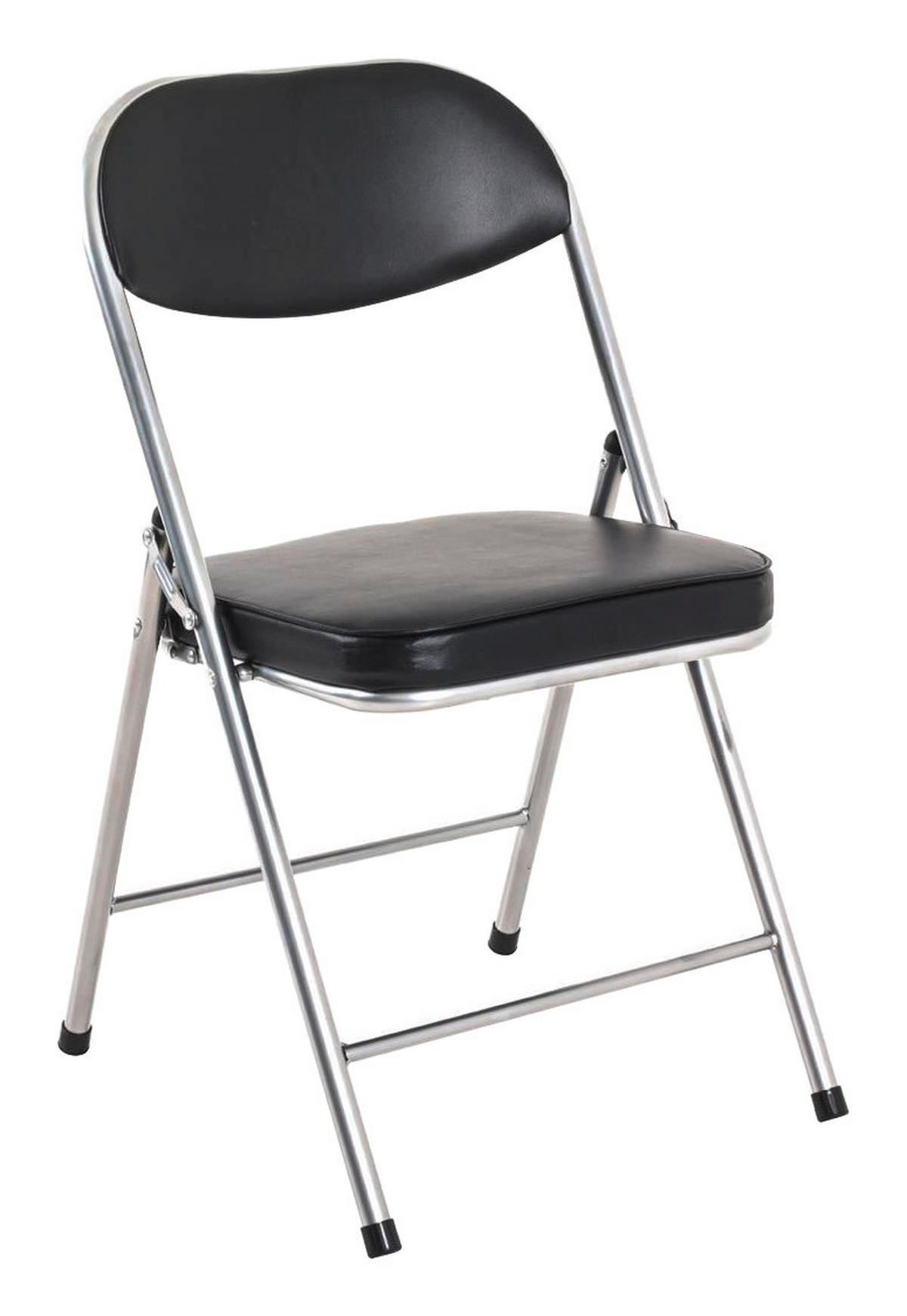 KLAPPSESSEL Schwarz, Alufarben  - Schwarz/Alufarben, MODERN, Textil/Metall (47/79/53cm)