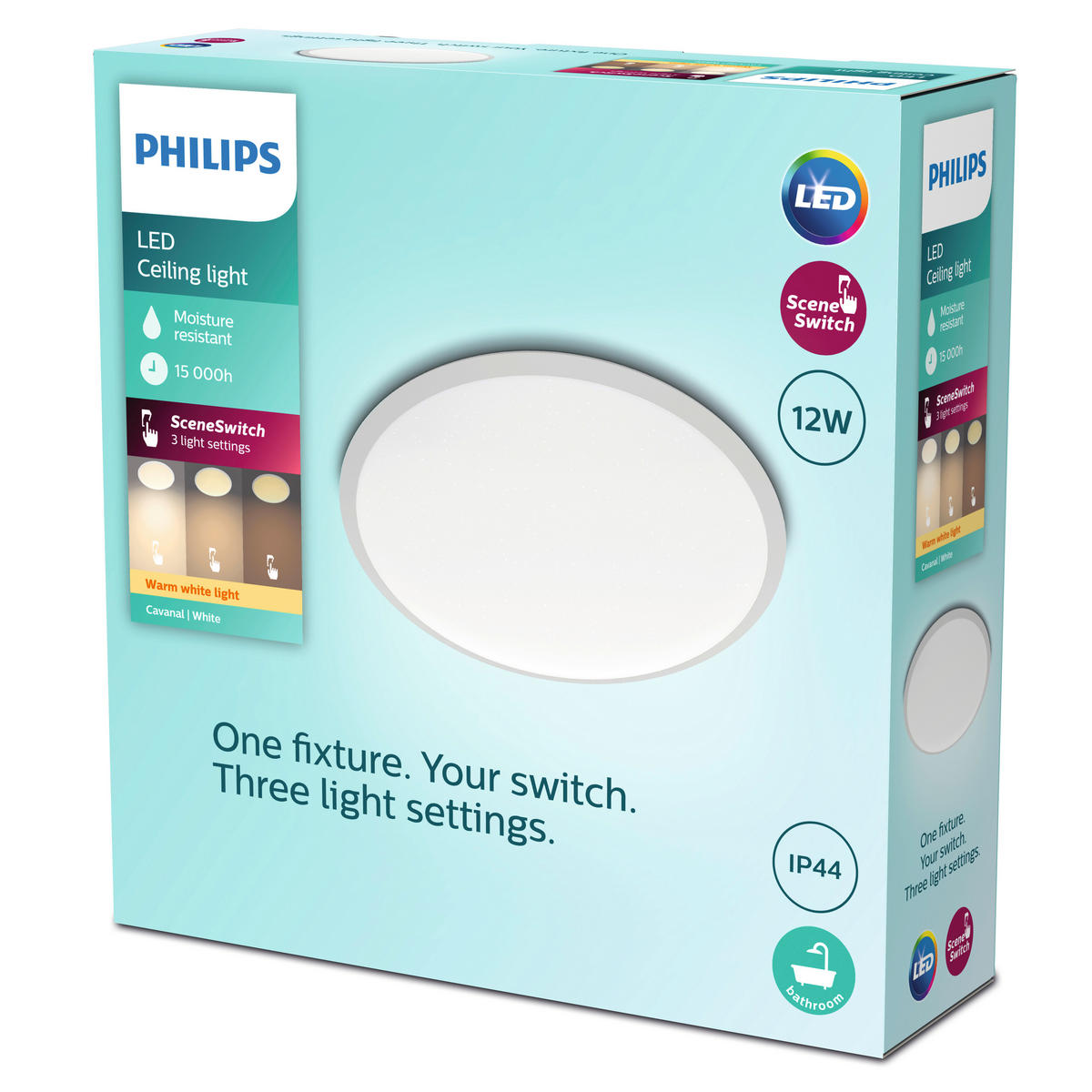LED-DECKENLEUCHTE Cavanal 27,3/27,9/8,3 cm   - Weiß, KONVENTIONELL, Kunststoff (27,3/27,9/8,3cm) - Philips