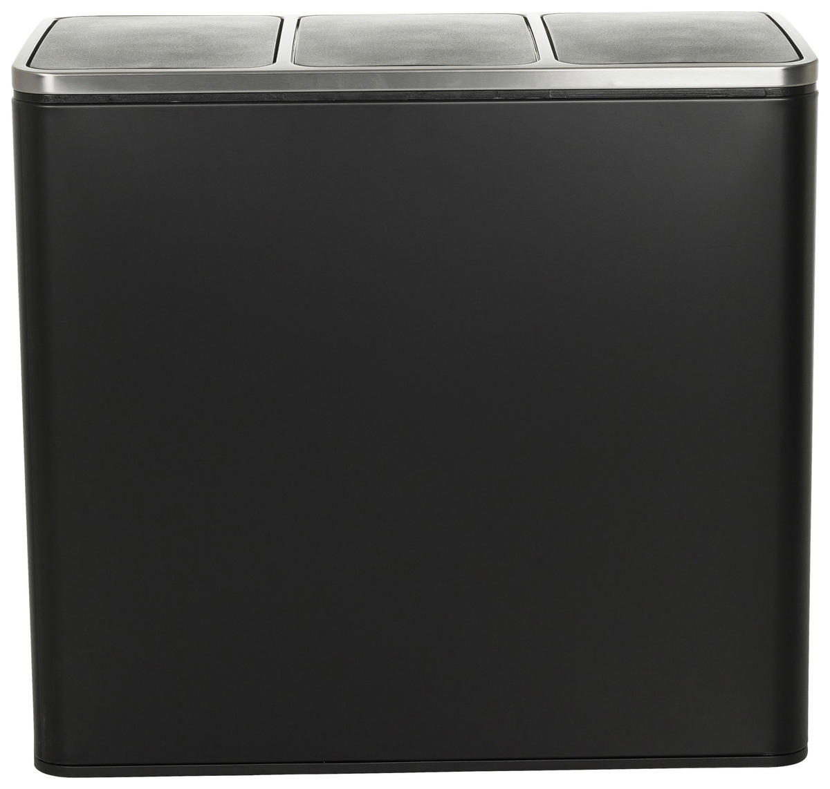 ABFALLSAMMLER 3 x 18  L  - Schwarz, MODERN, Kunststoff/Metall (61.0/56.0/31.5cm) - MID.YOU