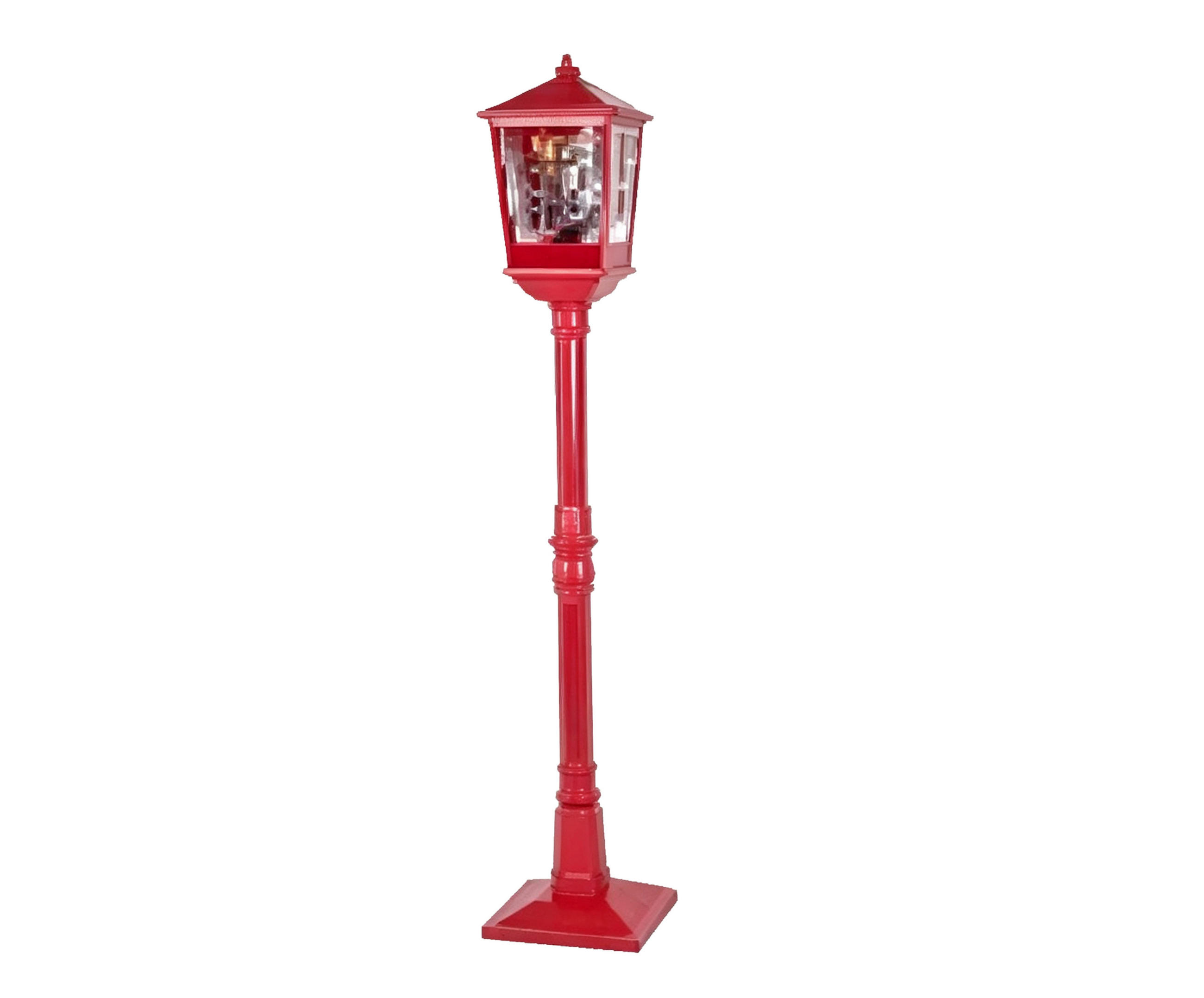DEKO. LANTERNA S LED ŽARULJOM - prozirno/crvena, Basics, plastika (26/135/26cm) - X-Mas