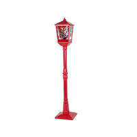 DEKO. LANTERNA S LED ŽARULJOM - prozirno/crvena, Basics, plastika (26/135/26cm) - X-Mas