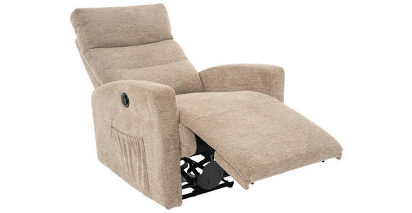 FERNSEHSESSEL  mit Webstoff Braun, Schwarz  - Schwarz/Braun, Design, Kunststoff/Textil (76/102/93cm) - Carryhome