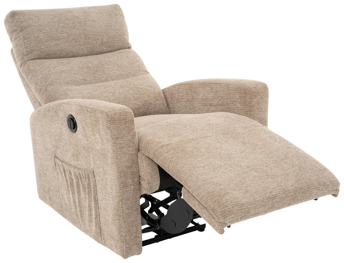 FERNSEHSESSEL  mit Webstoff Braun, Schwarz  - Schwarz/Braun, Design, Kunststoff/Textil (76/102/93cm) - Carryhome