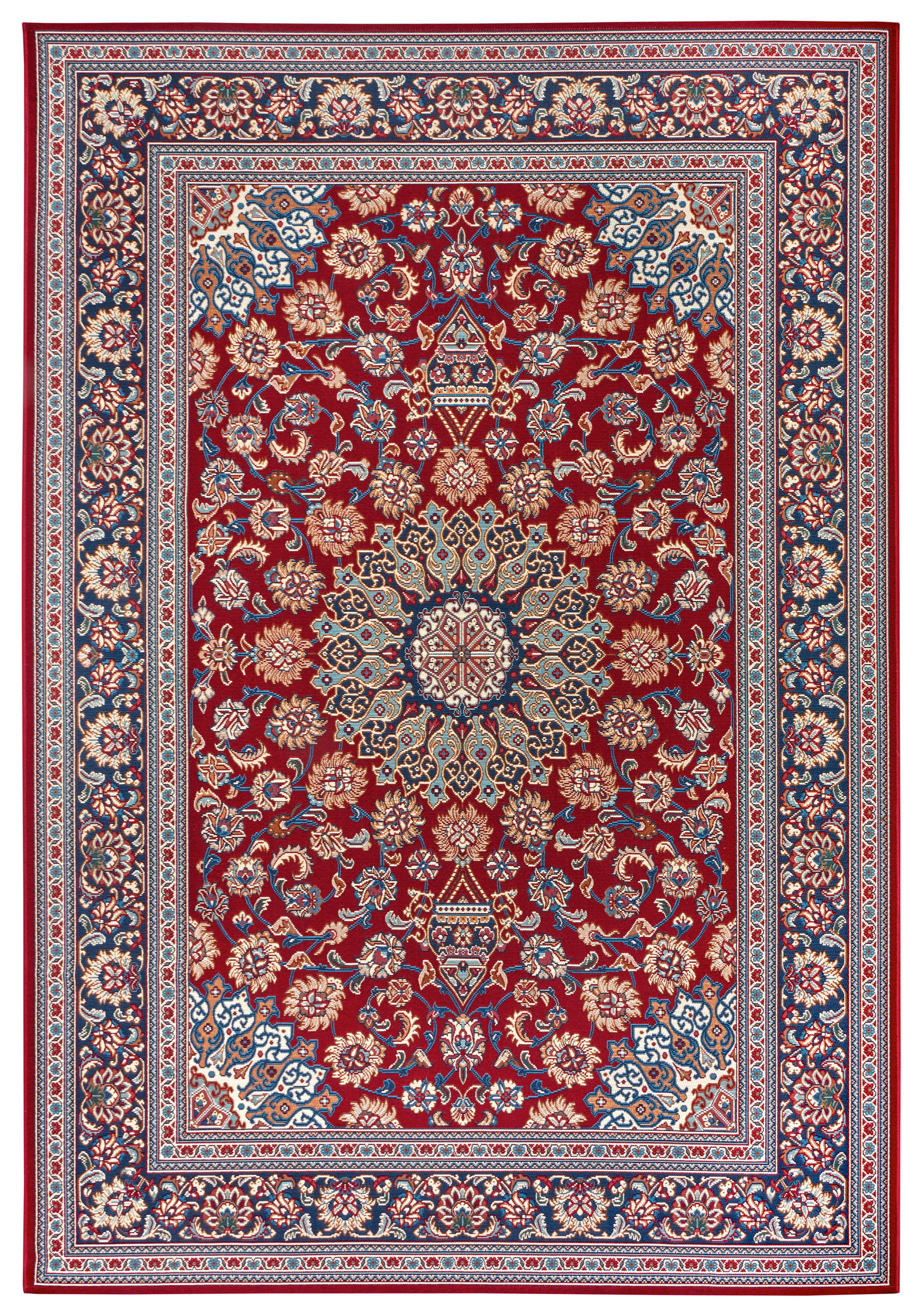 OUTDOORTEPPICH 80/165 cm Flair Blau, Rot  - Blau/Rot, Design, Kunststoff (80/165cm)