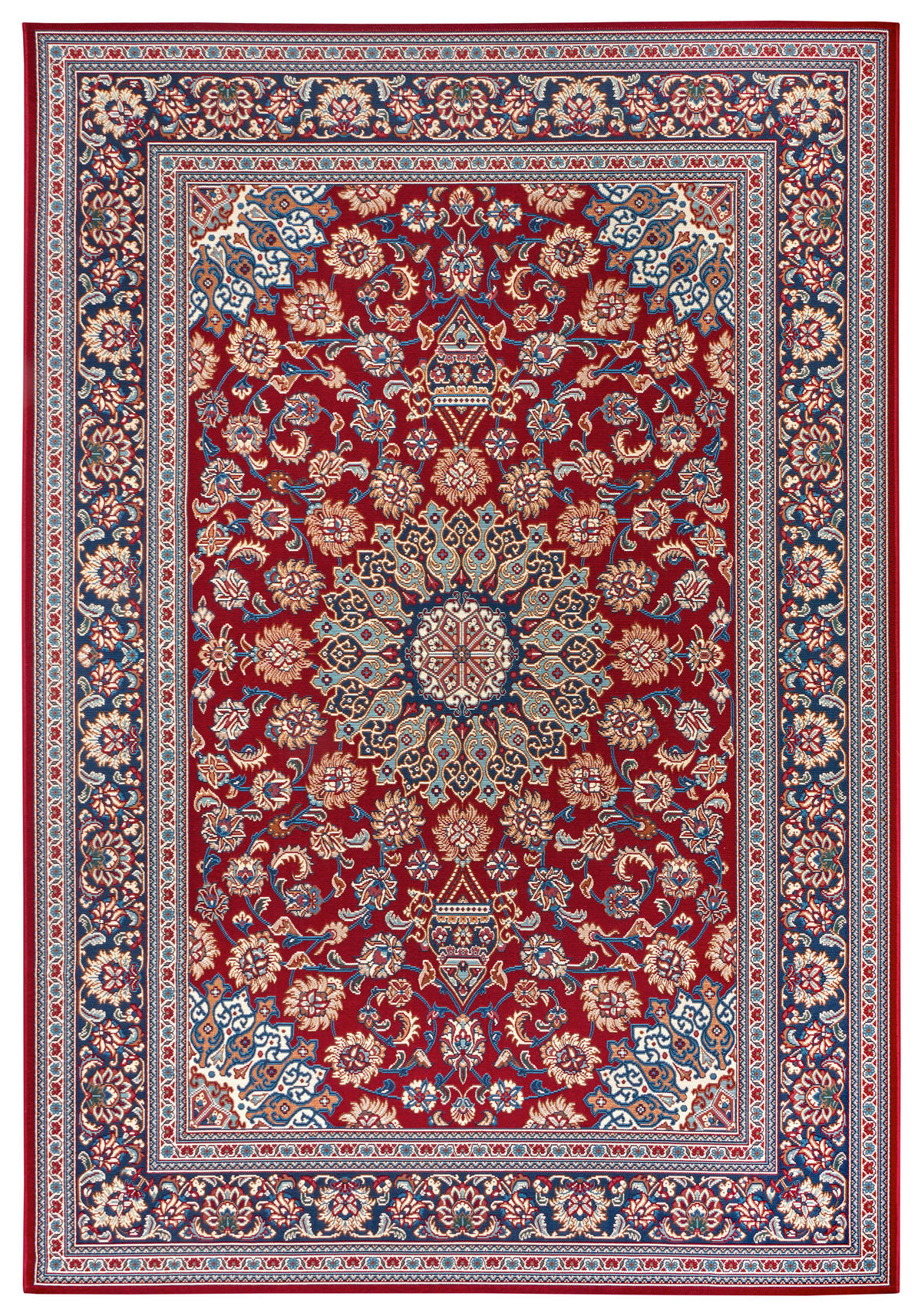 OUTDOORTEPPICH 120/180 cm Flair Blau, Rot  - Blau/Rot, Design, Kunststoff (120/180cm)