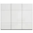 SCHWEBETÜRENSCHRANK  in Schwarz, Weiß  - Alufarben/Schwarz, KONVENTIONELL, Glas/Holzwerkstoff (242/223/68cm) - Novel