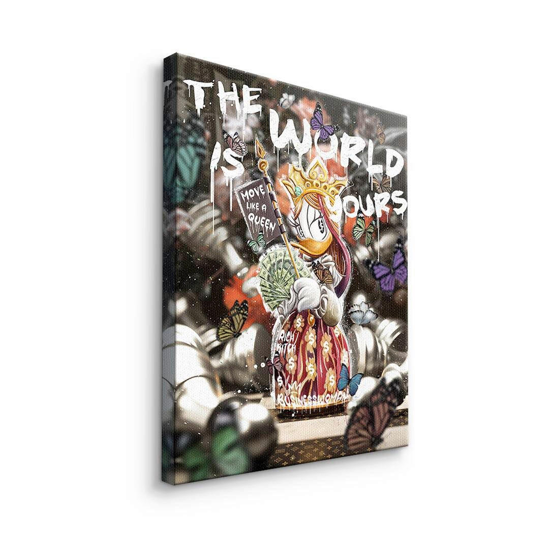 Thumbnail - Kunstdruck The World is Yours, Mehrfarbig, Holz, vollmassiv, Keilrahmen, Bilder und Zubehör, Wandbilder, Kunstdrucke