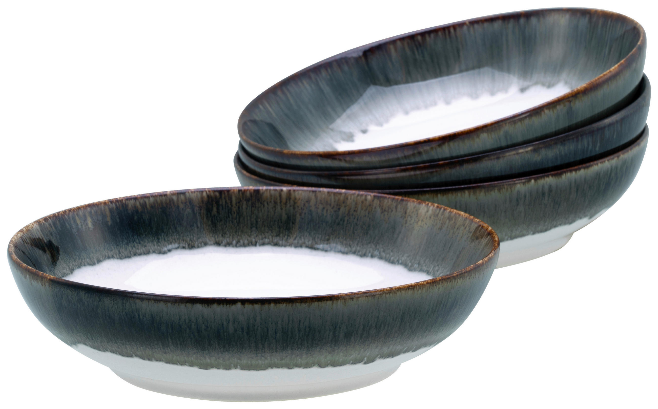 SCHÜSSELSET 4-teilig Cascade   - Weiß/Grau, Design, Keramik - Creatable