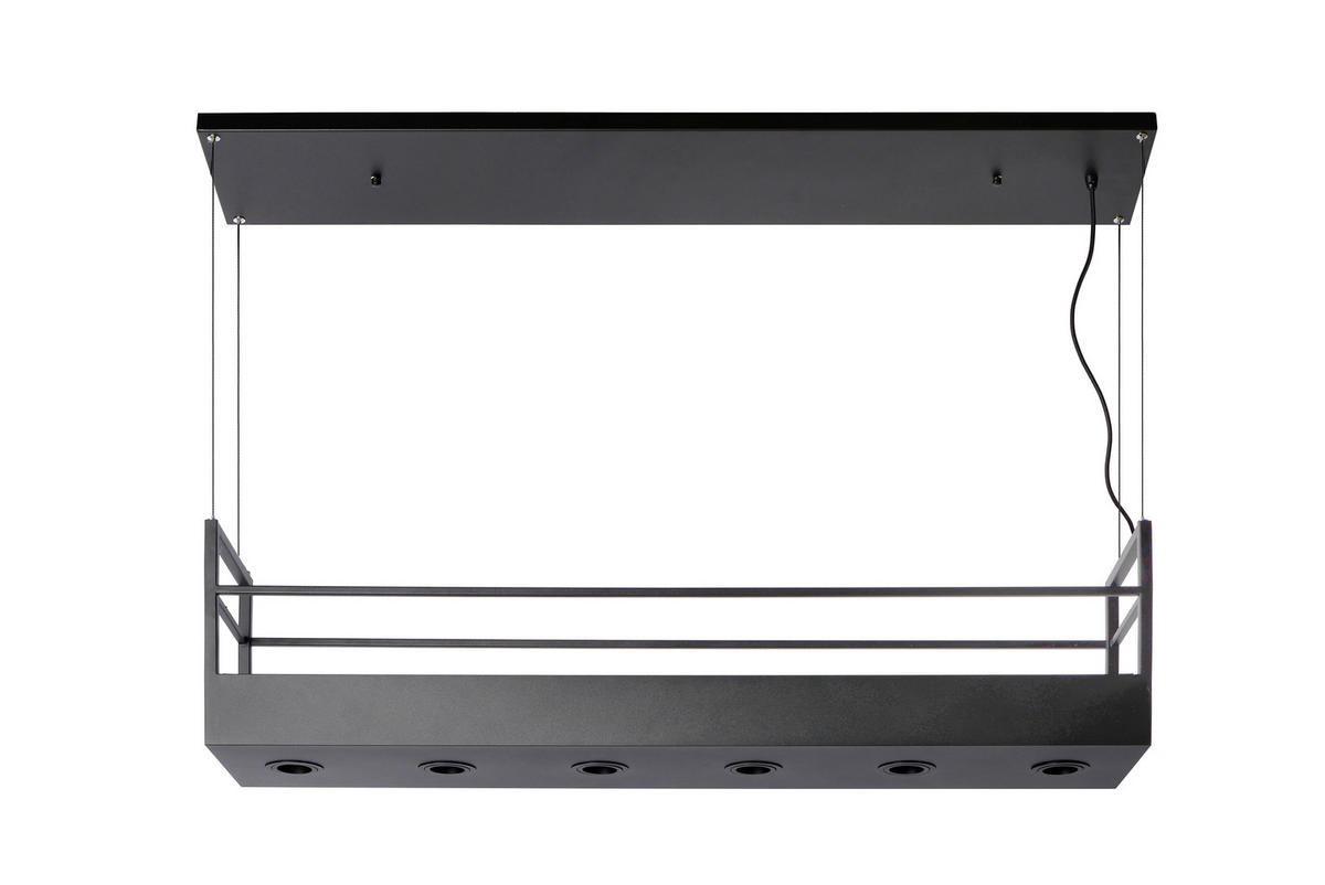 HÄNGELEUCHTE 110/22/160 cm  - Schwarz, Design, Metall (110/22/160cm) - Lucide