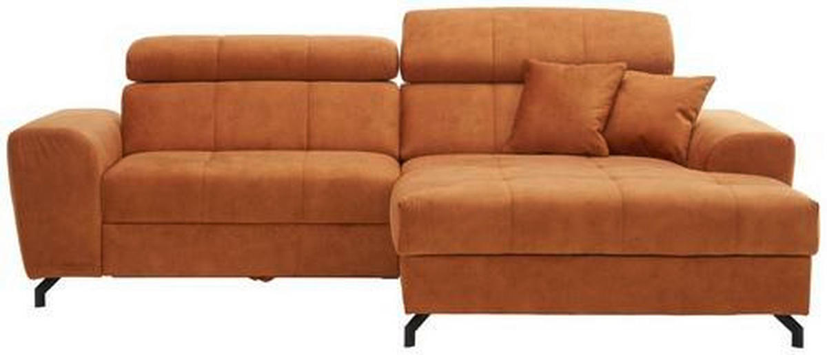 ROHOVÁ SEDACIA SÚPRAVA, textil, oranžová - oranžová/čierna, Design, kov/textil (267/181cm) - Carryhome