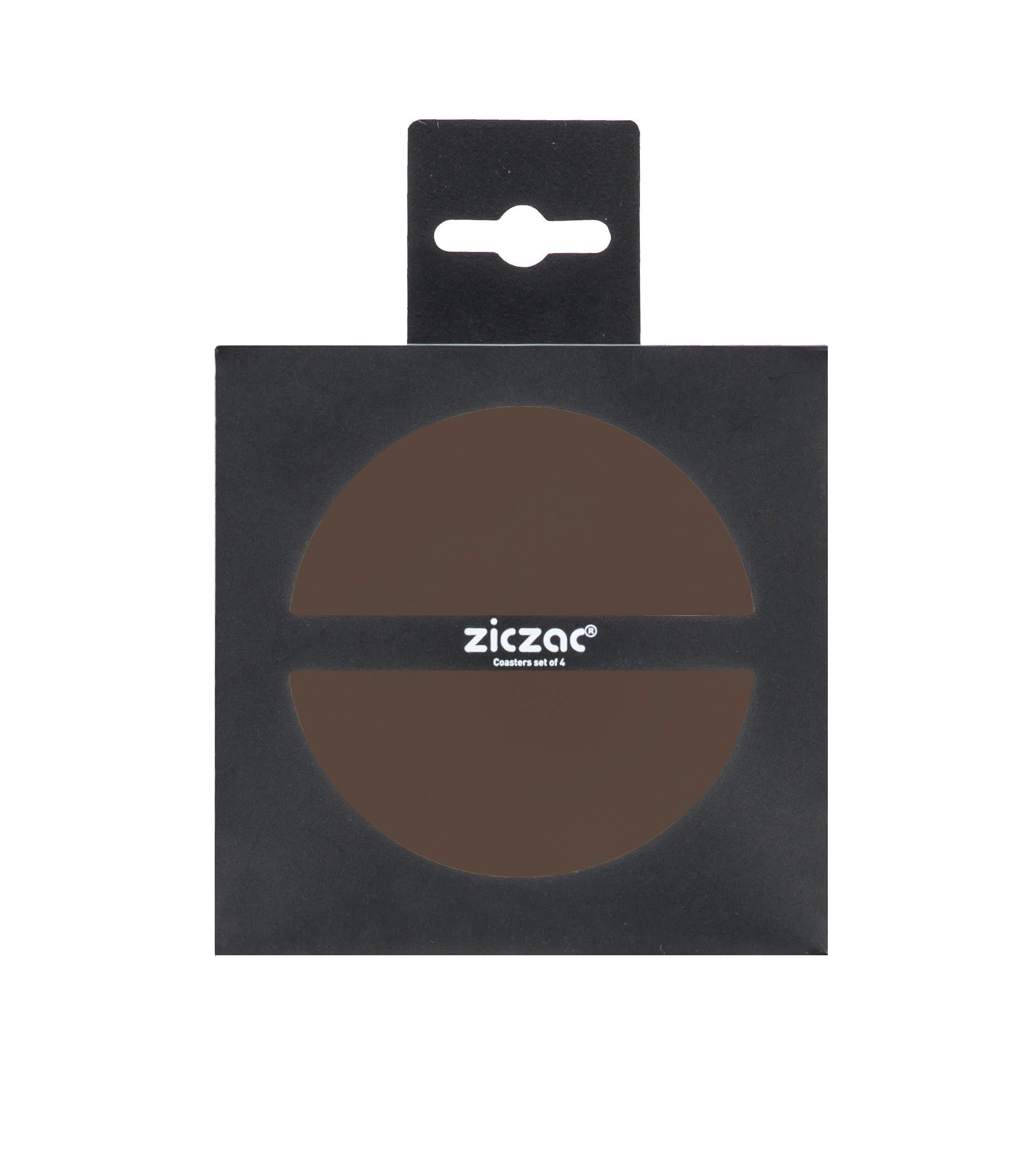 SET PODMETAČA ZA ČAŠE  tekstil    - braon, Osnovno, tekstil (10cm) - ZICZAC