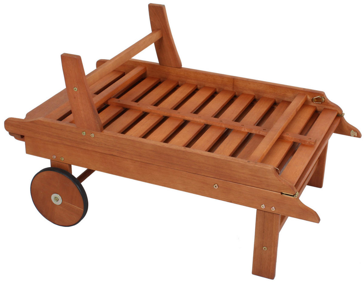 SONNENLIEGE 63/30/197 cm Eukalyptusholz  - Braun, MODERN, Holz (63/30/197cm) - Gardenson