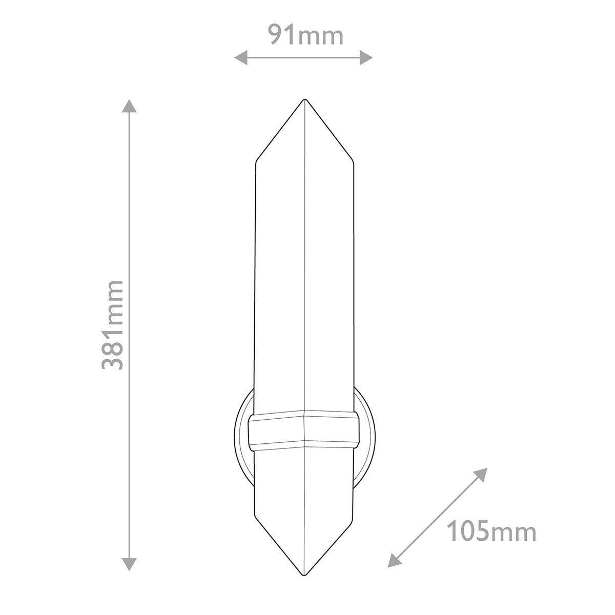 WANDLEUCHTE    - Messingfarben, KONVENTIONELL, Glas/Metall (38,1/9,1/10,5cm) - Elstead Lighting