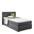BOXSPRINGBETT Webstoff 120/200 cm INKL. Matratze, Topper - Silberfarben/Hellgrau, KONVENTIONELL, Textil (120/200cm) - Esposa